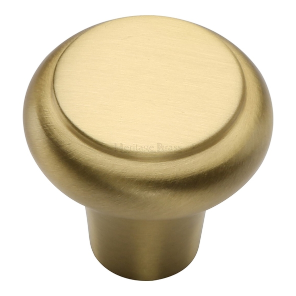C3990 32-SB • 32 x 14 x 30mm • Satin Brass • Heritage Brass Flat Faced Bun Cabinet Knob